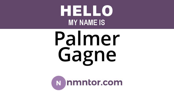 Palmer Gagne