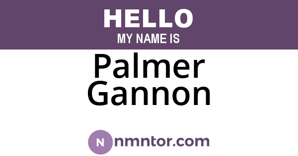 Palmer Gannon