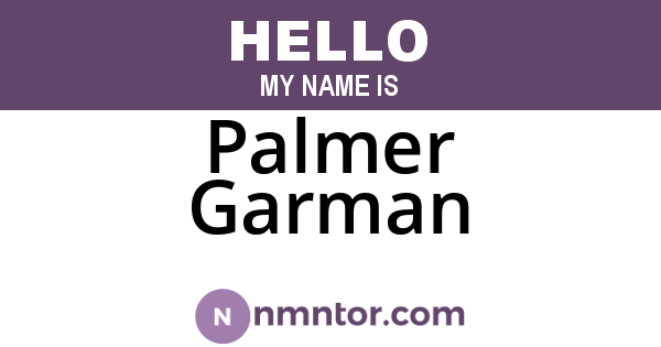 Palmer Garman