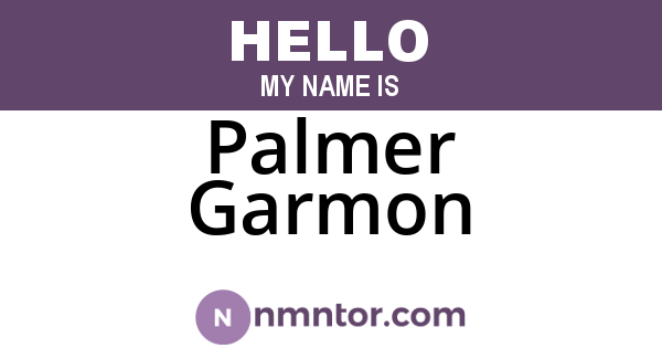 Palmer Garmon