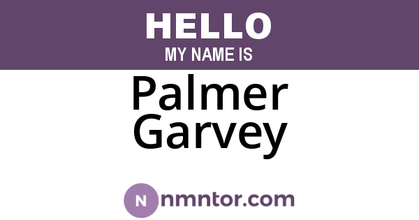 Palmer Garvey