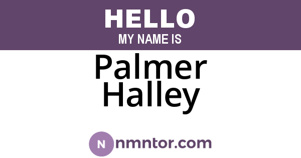 Palmer Halley