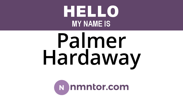 Palmer Hardaway