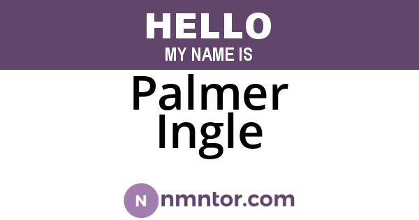 Palmer Ingle