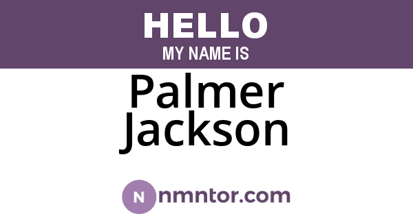 Palmer Jackson