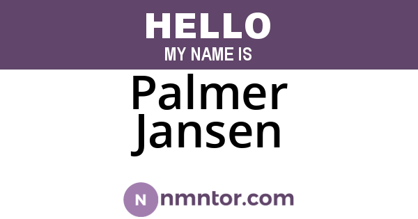 Palmer Jansen