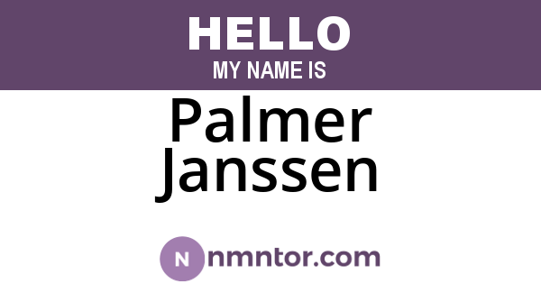 Palmer Janssen
