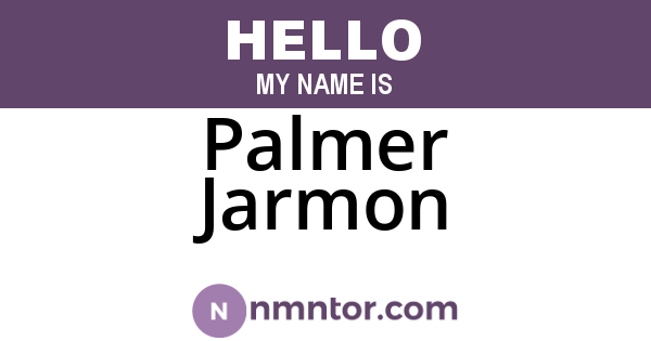 Palmer Jarmon