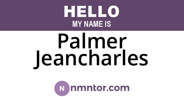 Palmer Jeancharles