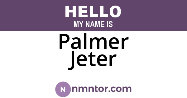Palmer Jeter