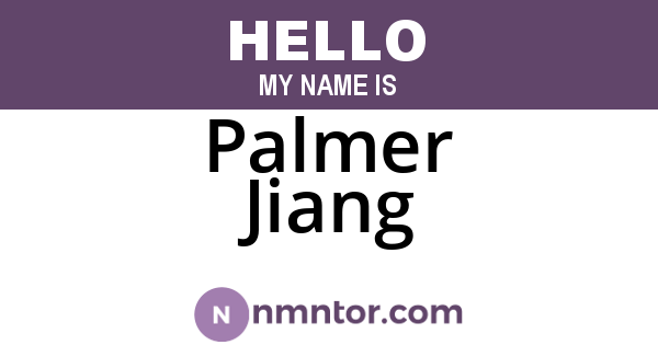 Palmer Jiang