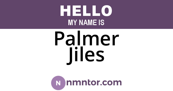 Palmer Jiles