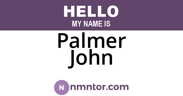 Palmer John