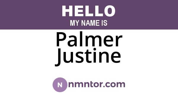 Palmer Justine