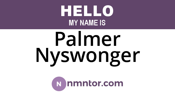Palmer Nyswonger