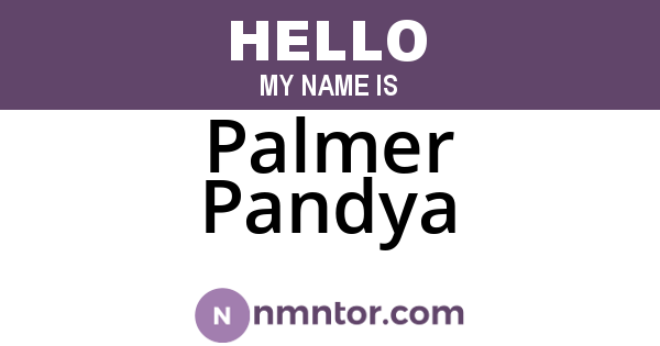 Palmer Pandya