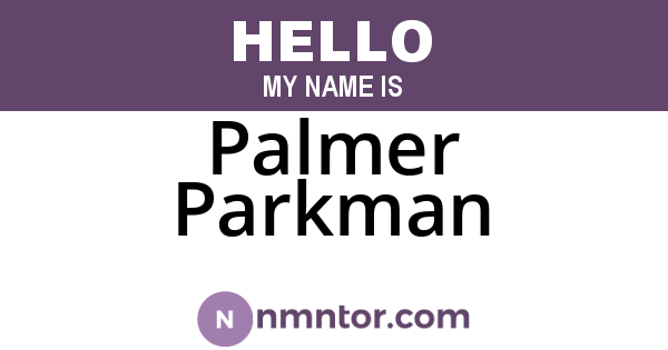 Palmer Parkman