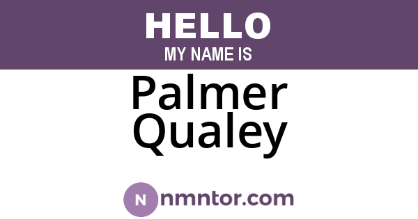 Palmer Qualey