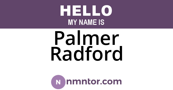Palmer Radford
