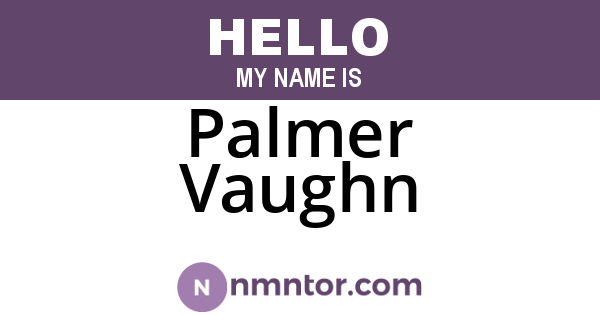 Palmer Vaughn