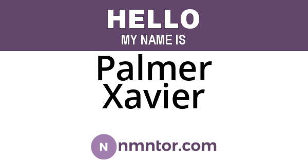 Palmer Xavier
