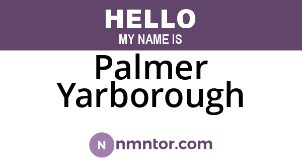 Palmer Yarborough