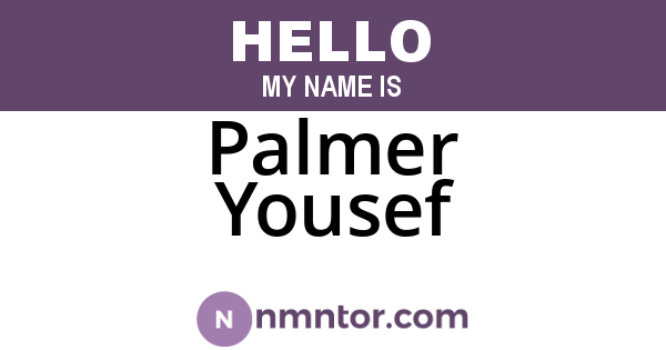 Palmer Yousef