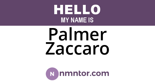 Palmer Zaccaro