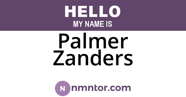 Palmer Zanders