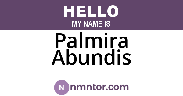 Palmira Abundis