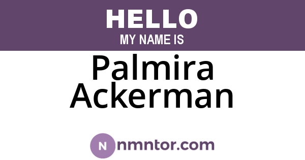 Palmira Ackerman