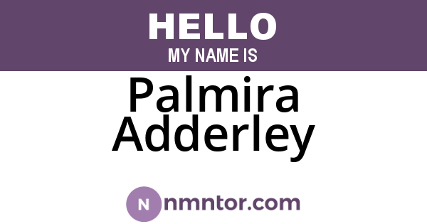 Palmira Adderley