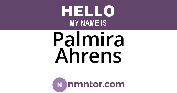 Palmira Ahrens