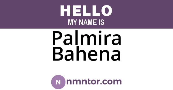 Palmira Bahena