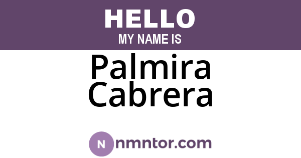 Palmira Cabrera