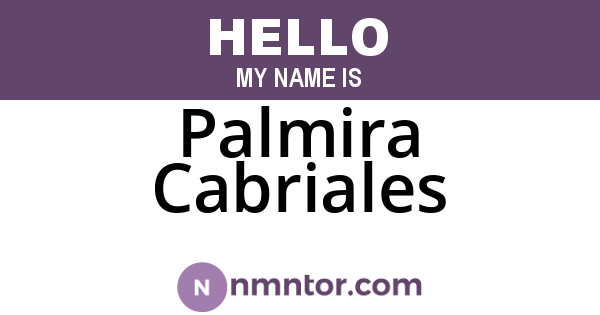 Palmira Cabriales
