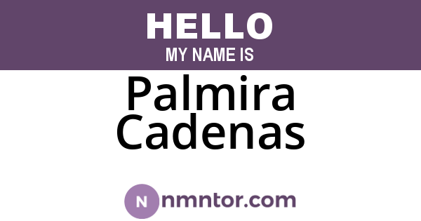 Palmira Cadenas