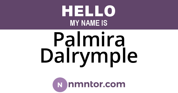 Palmira Dalrymple