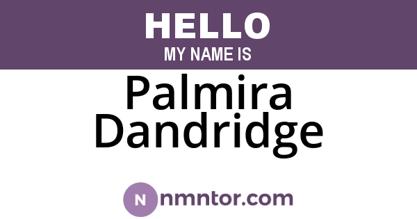Palmira Dandridge