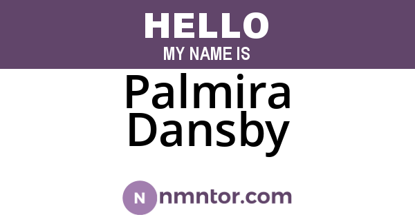 Palmira Dansby