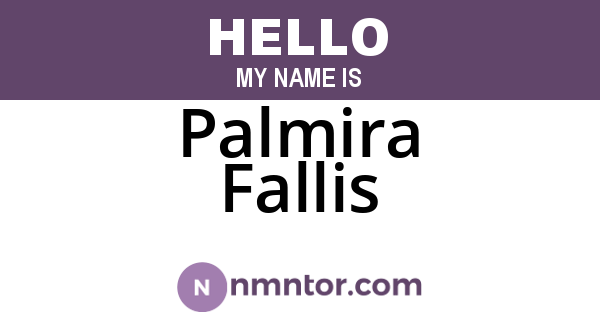 Palmira Fallis