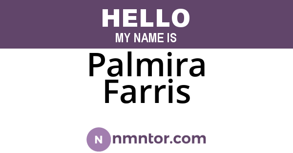Palmira Farris