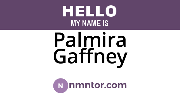 Palmira Gaffney