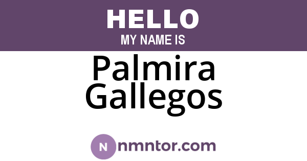 Palmira Gallegos