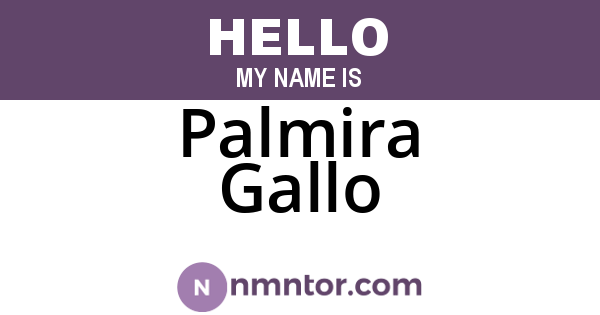 Palmira Gallo