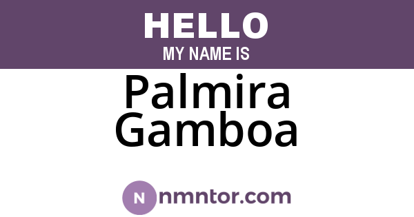 Palmira Gamboa