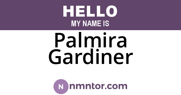 Palmira Gardiner