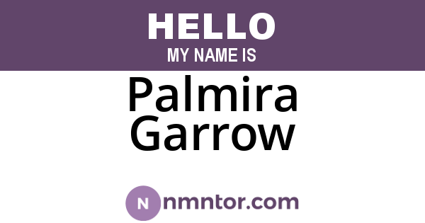 Palmira Garrow