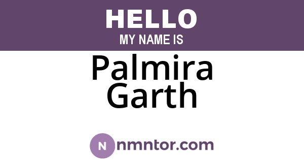 Palmira Garth