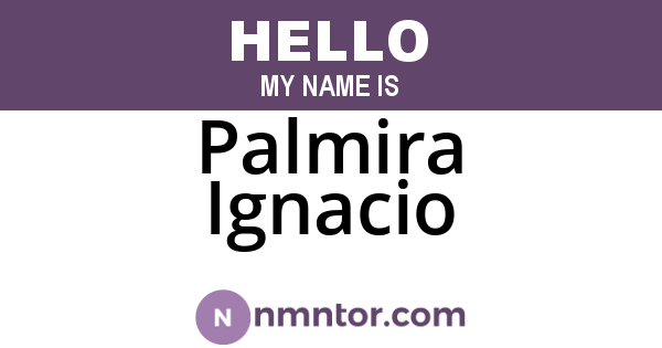 Palmira Ignacio